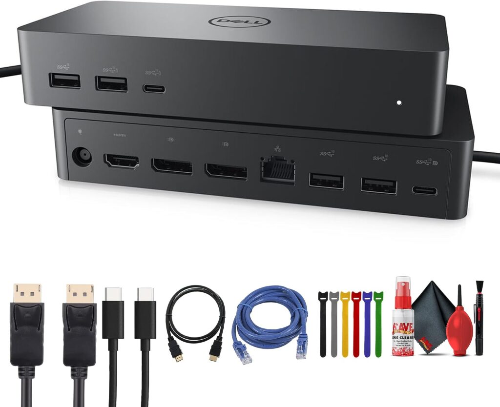 Dell UD22 universal USB-C docking station with cable bundle
