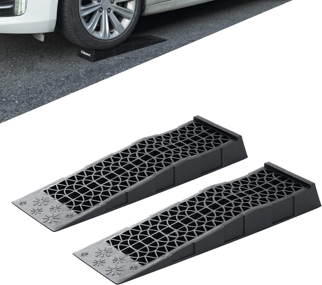 Donext low-profile plastic car service ramps