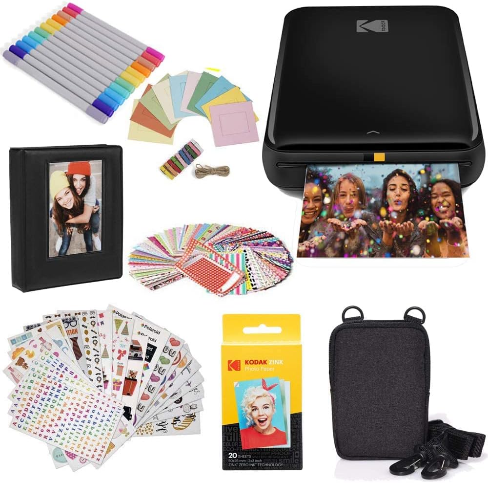 Kodak Step photo printer starter bundle in black
