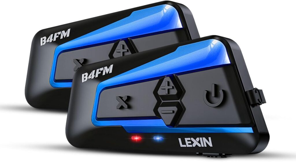Two LEXIN B4FM motorcycle Bluetooth intercom units