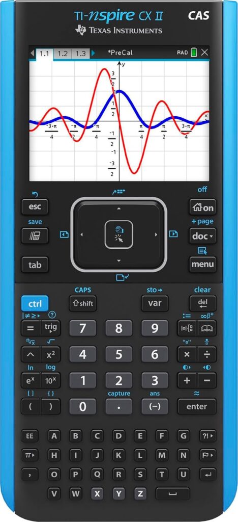 Texas Instruments TI-Nspire CX II CAS color graphing calculator